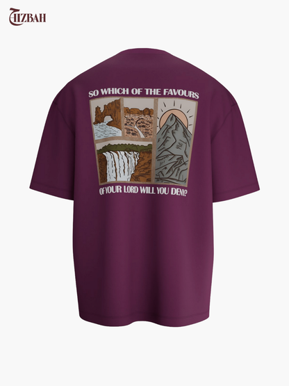 So Which of the Favours | Oversized T-Shirt - Wine