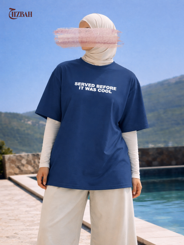 Served Before It Was Cool | Oversized T-Shirt - Navy