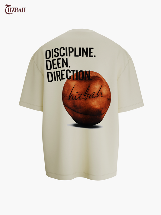 Discipline Deen Direction | Oversized T-Shirt - Off-White