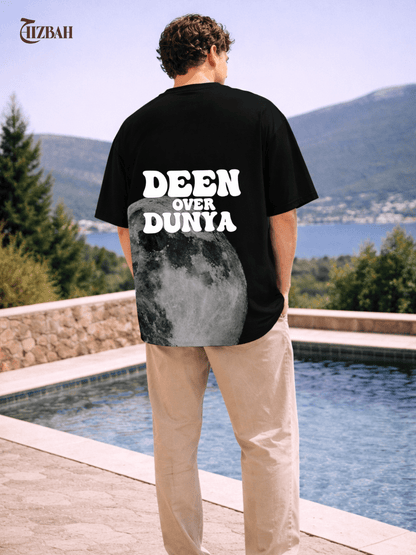 Deen Over Dunya | Oversized T-Shirt - Black - Hizbah