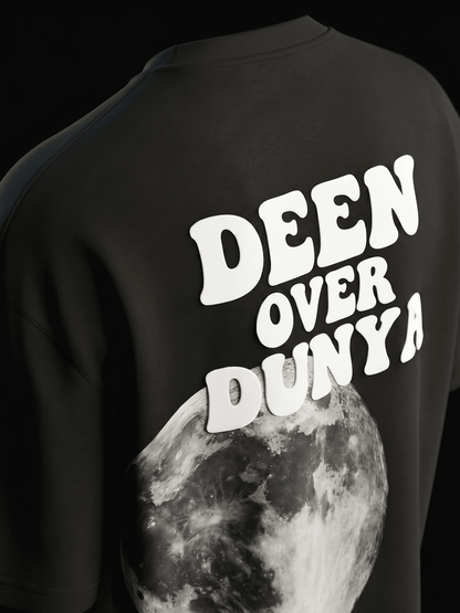 Deen Over Dunya | Oversized T-Shirt - Black - Hizbah
