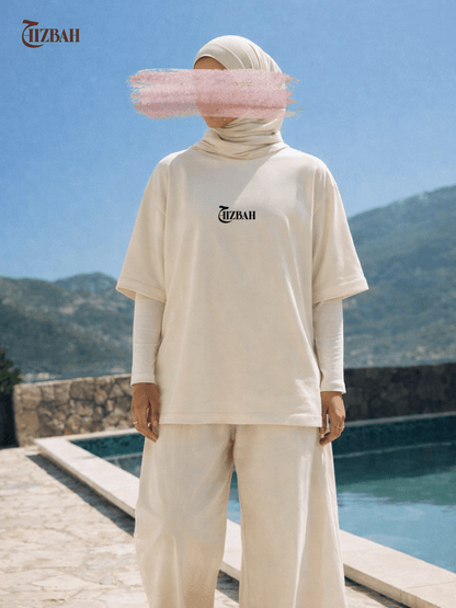 Discipline Deen Direction | Oversized T-Shirt - Off - White - Hizbah