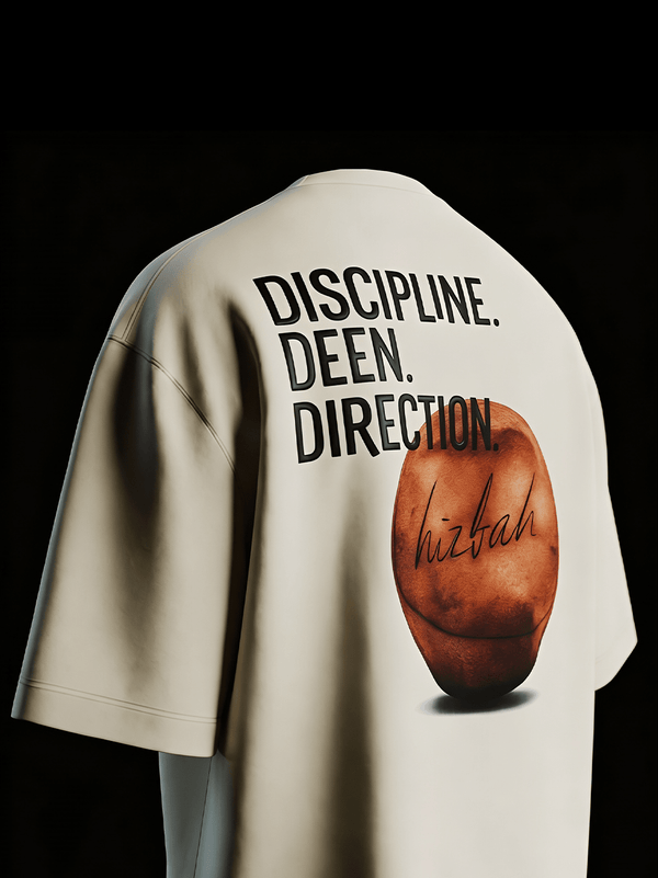 Discipline Deen Direction | Oversized T-Shirt - Off-White