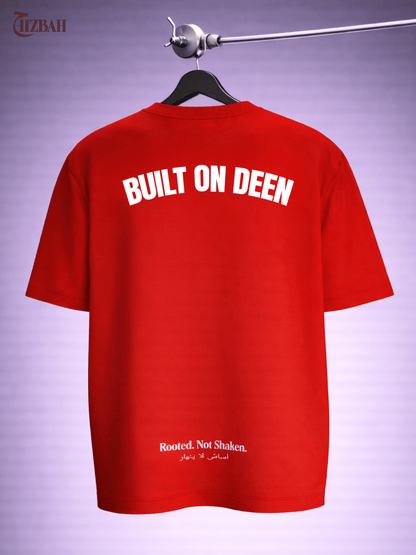 Faith Over Fear | Oversized T-Shirt - Red - Hizbah