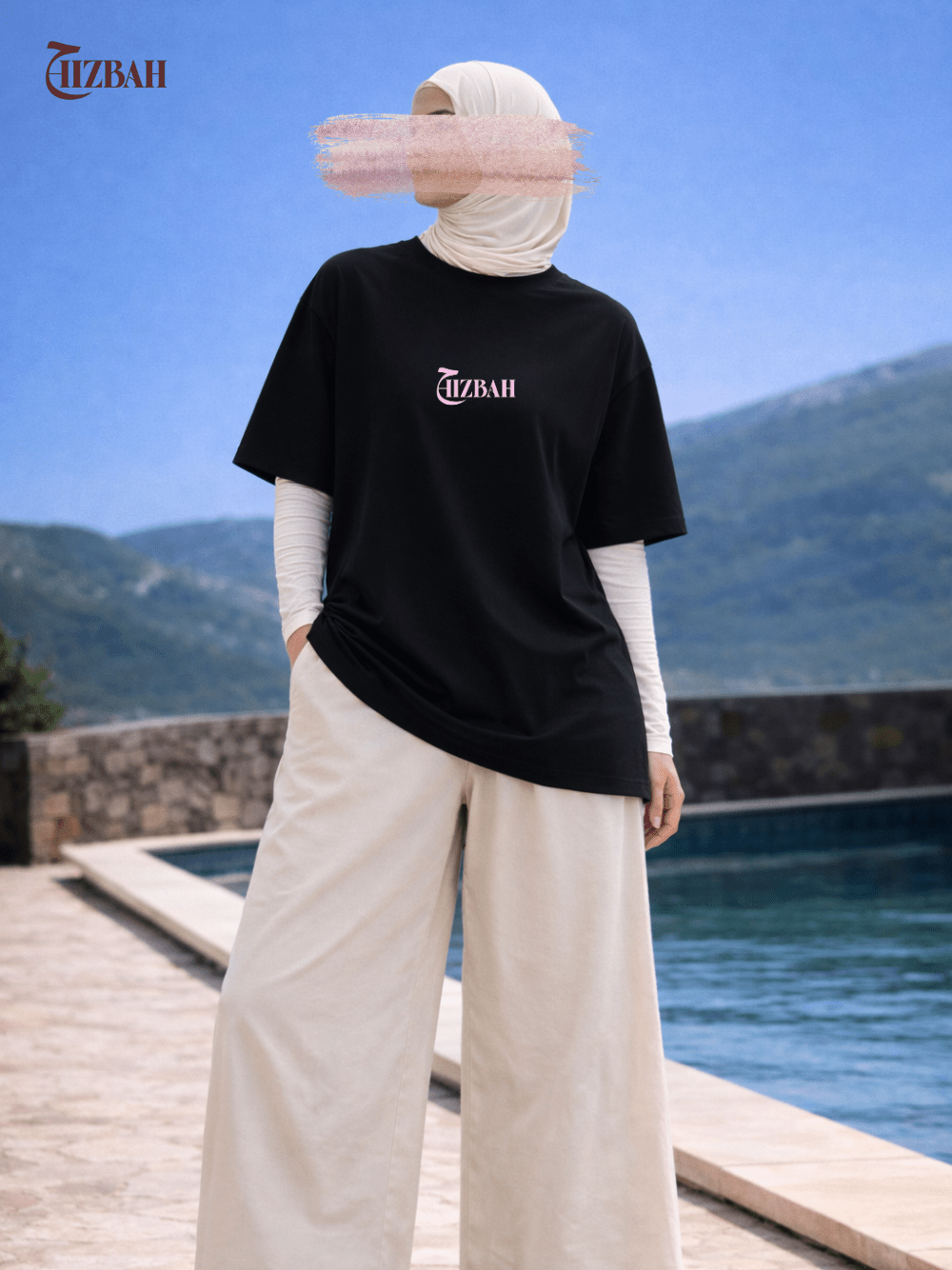 Pray and Rise | Oversized T-Shirt - Black - Hizbah