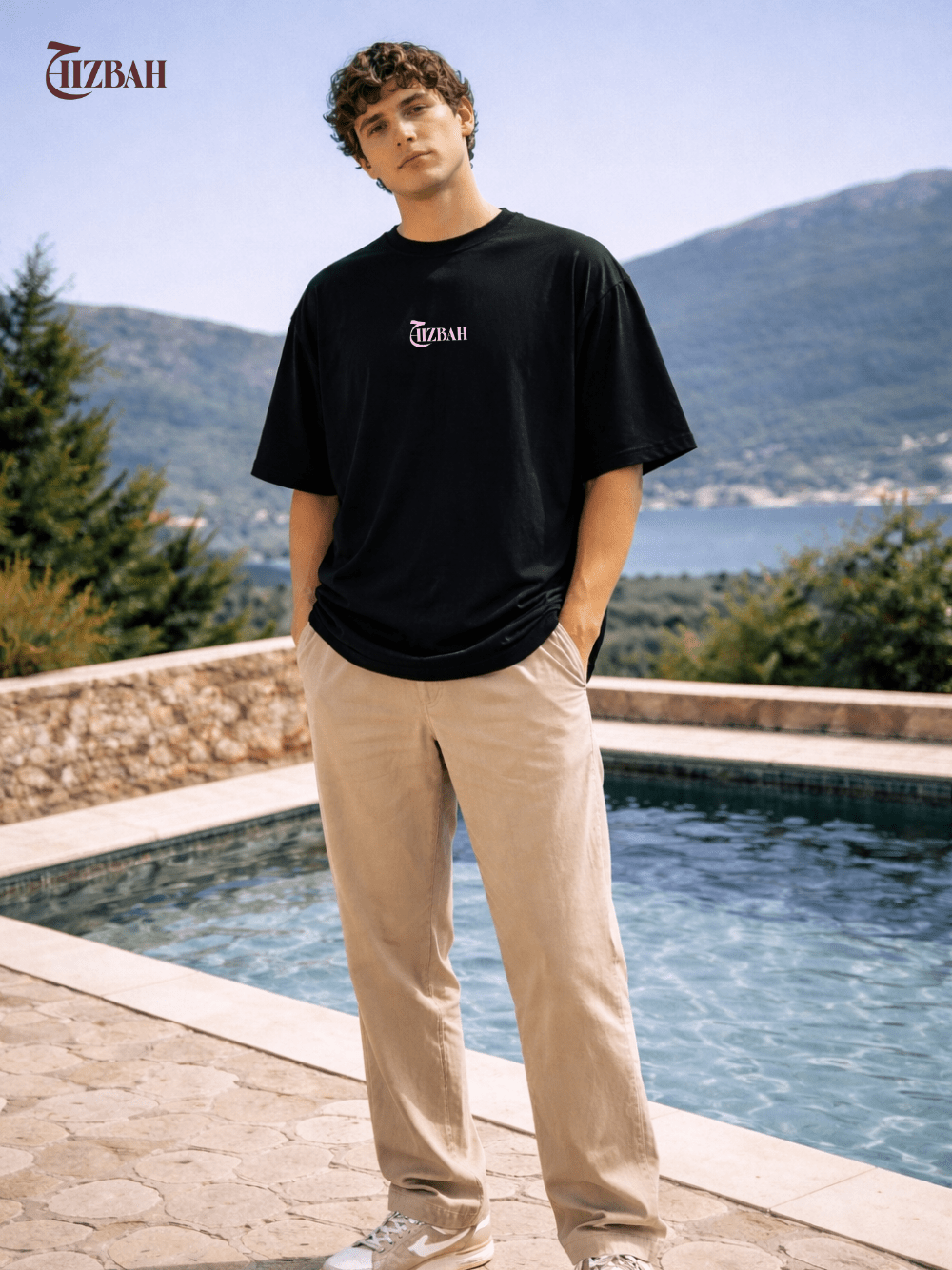 Pray and Rise | Oversized T-Shirt - Black - Hizbah