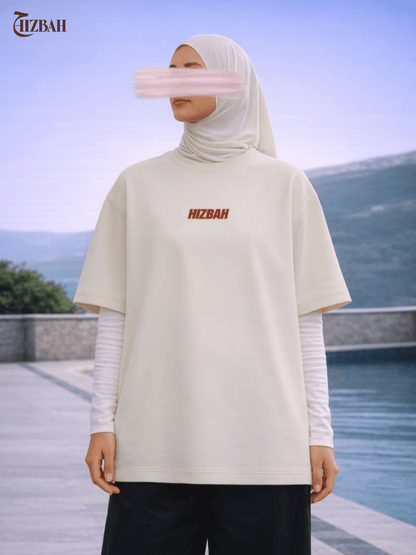 Seek Jannah | Oversized T-Shirt - Sand Beige - Hizbah