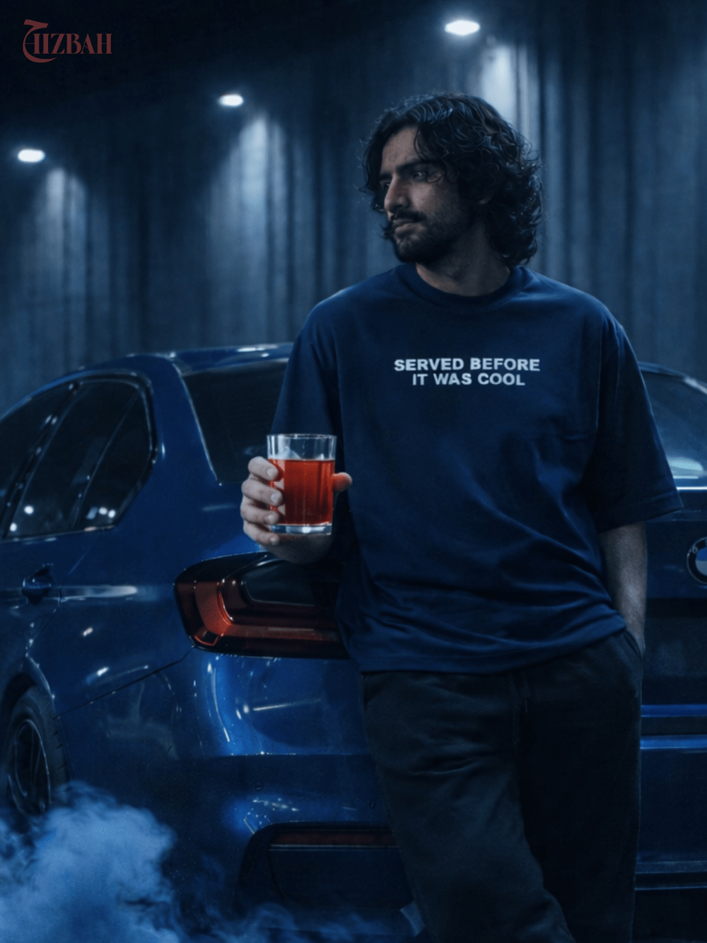 Served Before It Was Cool | Oversized T-Shirt - Navy - Hizbah