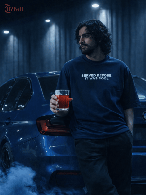 Served Before It Was Cool | Oversized T-Shirt - Navy