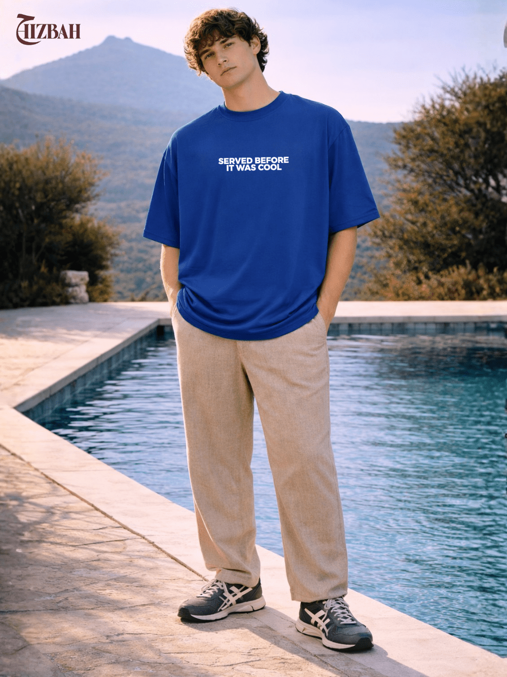 Served Before It Was Cool | Oversized T-Shirt - Navy - Hizbah
