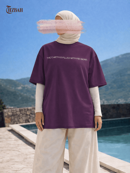 So Which of the Favours | Oversized T-Shirt - Wine - Hizbah