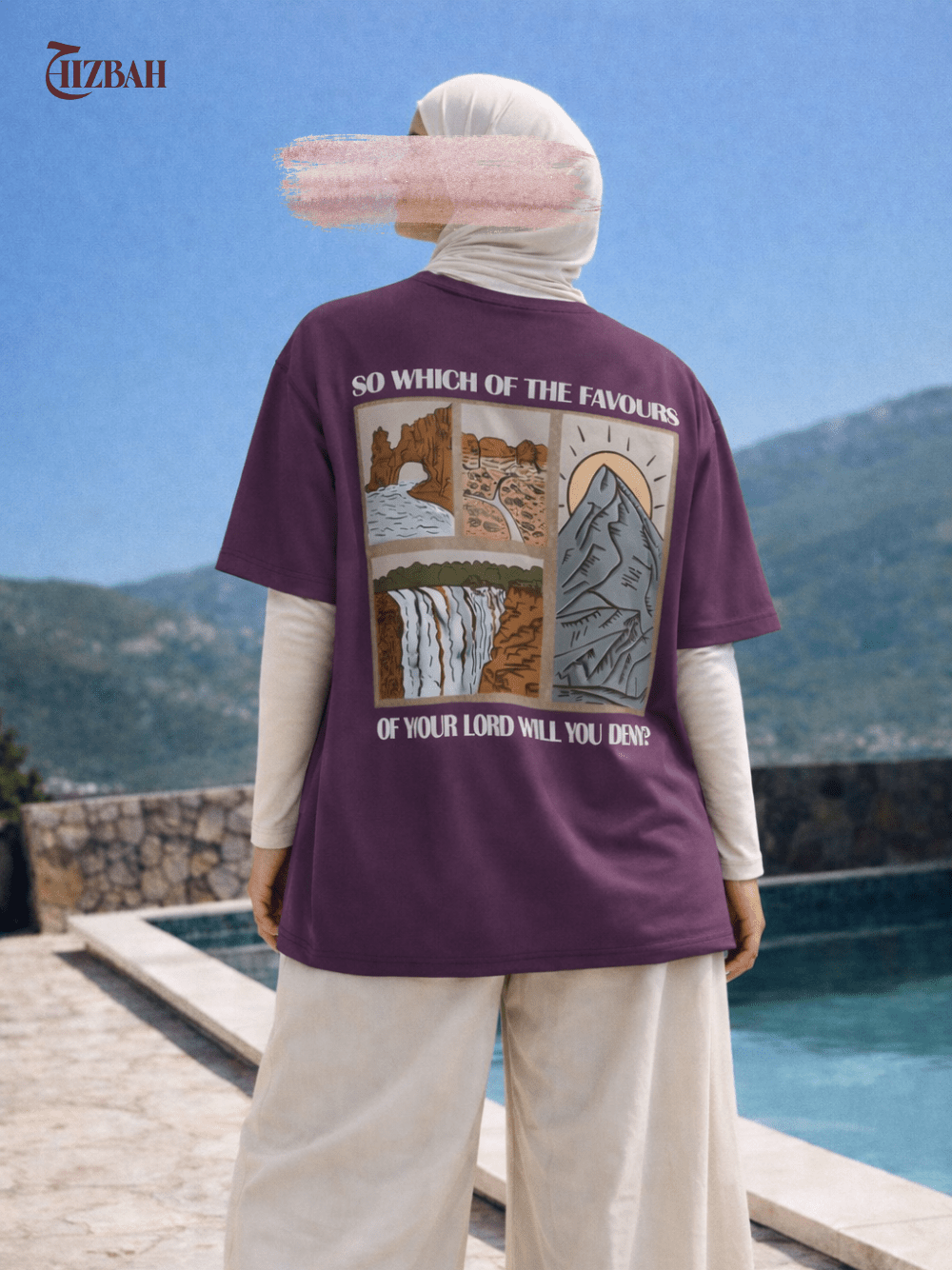 So Which of the Favours | Oversized T-Shirt - Wine - Hizbah