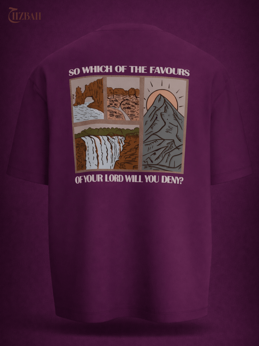 So Which of the Favours | Oversized T-Shirt - Wine - Hizbah