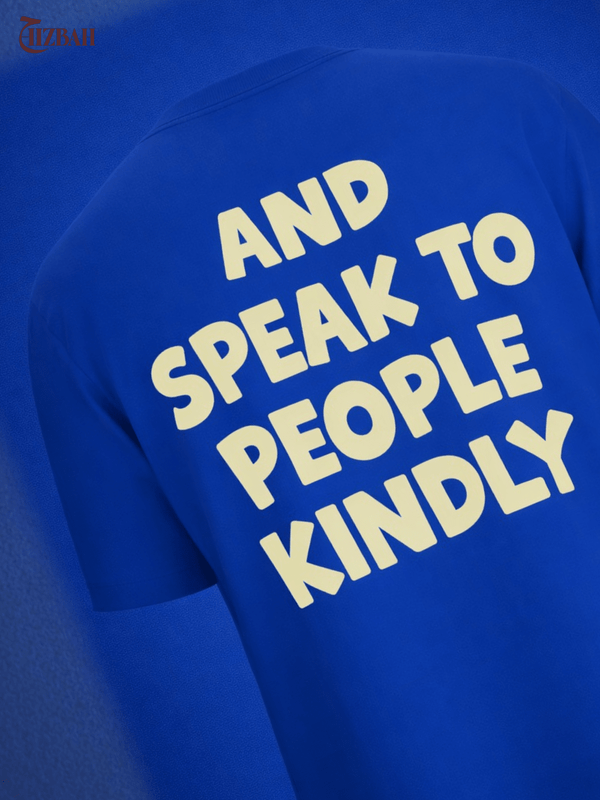 Speak Kindly | Regular Fit T-Shirt - Royal Blue