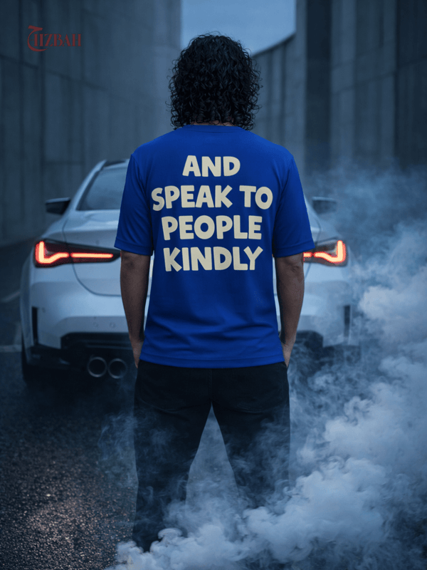 Speak Kindly | Regular Fit T-Shirt - Royal Blue