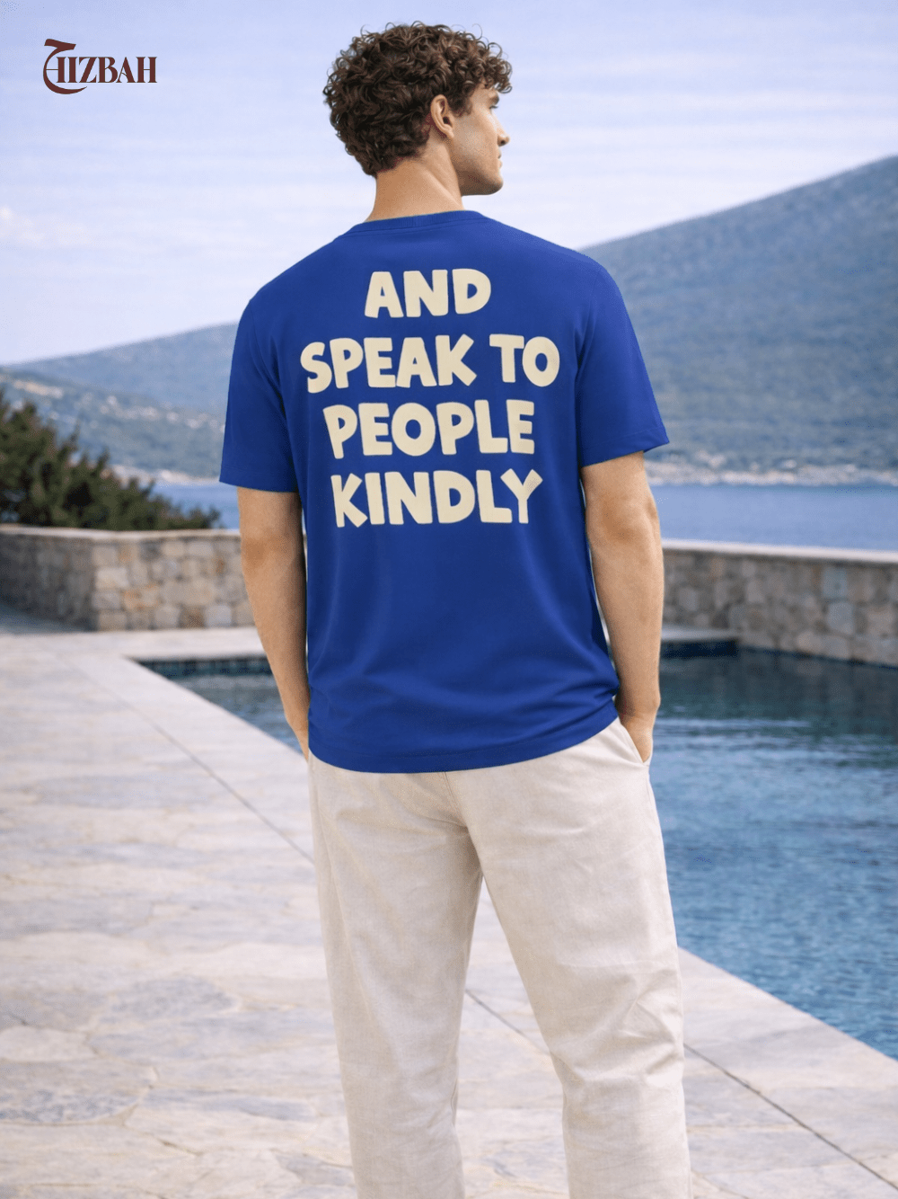 Speak Kindly | Regular Fit T-Shirt - Royal Blue - Hizbah