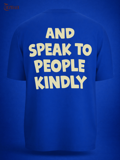 Speak Kindly | Regular Fit T-Shirt - Royal Blue - Hizbah