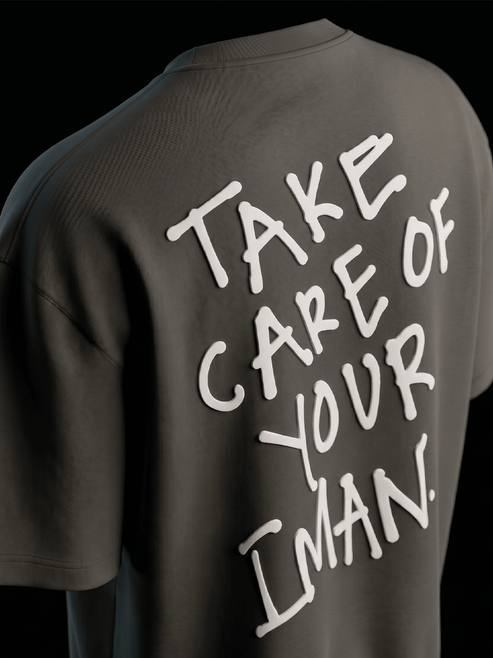 Take Care of Your Iman | Oversized T-Shirt - Grey - Hizbah