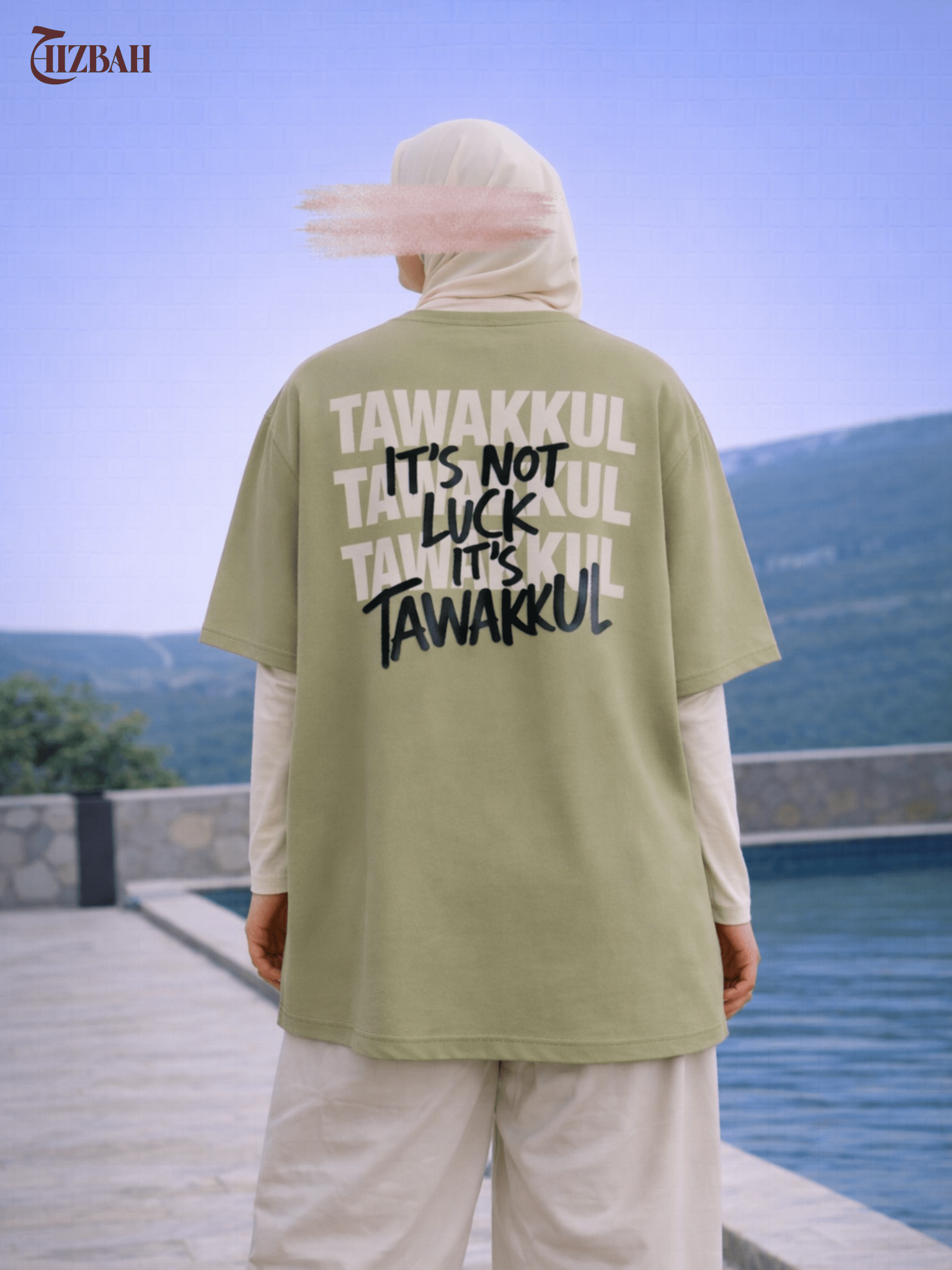 Tawakkul | Oversized T-Shirt - Sage Green - Hizbah