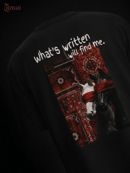 What’s Written Will Find Me | Regular Fit T-Shirt - Black - Hizbah