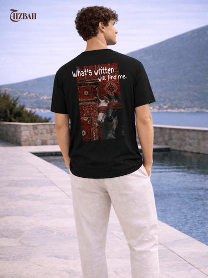 What’s Written Will Find Me | Regular Fit T-Shirt - Black - Hizbah